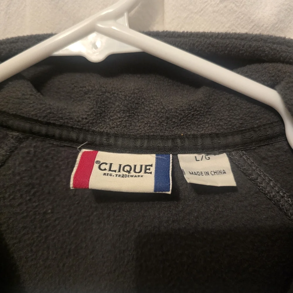 Clique Mens Black Fleece Jacket Size Large - Picture 2 of 4